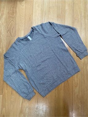 Vintage American Apparel Herringbone Gray Crewneck Unisex Sweater
